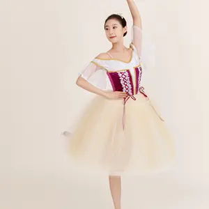 Christmas show dance dress purple velvet classical ballet dance wear stage performance party princess lyrical costume