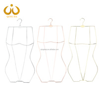 Porte-vêtements en fil de fer sur mesure de luxe pour lingerie, soutien-gorge, maillot de bain, bikini, vêtements en métal doré