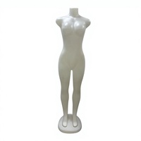 Maniquí de Plástico con Cabeza y Posura sin Manos, para Exhibición de Joyería, Material PVC