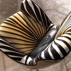 <span class=keywords><strong>Fauteuil</strong></span> d'appoint de luxe avec accents papillon, pieds en métal doré, <span class=keywords><strong>tissu</strong></span> rayé, <span class=keywords><strong>fauteuil</strong></span> rembourré pour salon, villa, hall d'hôtel - Product Image 6