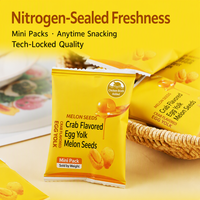Semillas de Melón con Sabor a Cangrejo y Yema de Huevo, Semillas de Girasol Crujientes Recubiertas, Bolsas Pequeñas de Snacks, Venta al por Mayor, Proveedor OEM de Fábrica