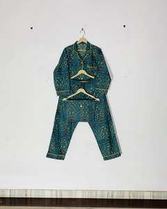 Pyjama artisanal imprimé au bloc, motif ethnique, ensemble de pyjama imprimé à la main pour femmes, prix de gros - Product Image 5
