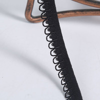 Sangle en nylon et élasthanne pour vêtements et sous-vêtements, bande élastique en peluche à bordure côtelée pour la couture de textiles de maison et de sacs