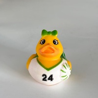 Canard en caoutchouc jaune de cheerleading, jouet en résine amusant pour la musique, cadeau pour événements sportifs, cadeaux de fête, décorations