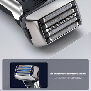 MENGLIR 5598 Elektrisch scheerapparaat, 4 mesjes, 13000 RPM motor, uitklapbare bakkebaardtrimmer, LED-powerdisplay, wasbaar oplaadbaar scheerapparaat - Product Image 5