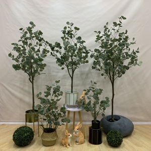 <span class=keywords><strong>Eucalyptus</strong></span> <span class=keywords><strong>en</strong></span> <span class=keywords><strong>pot</strong></span> bureau à domicile grande plante au sol simulant argent arbre plante verte - Product Image 2