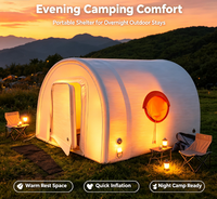 Tente de glamping gonflable robuste à structure Drop Stitch, tente gonflable multifonctionnelle pour l'extérieur, imperméable pour camping, hôtel, glamping