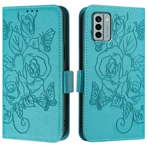 Étui en cuir Book Flip pour Nokia G22/G11/G21, étui pour carte <span class=keywords><strong>de</strong></span> crédit Nokia C02/12/C22 design rose - Product Image 1