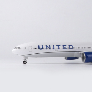 Modèle d'avion simulé Boeing B777 United Airlines à l'échelle 1/157, 47 cm, avion <span class=keywords><strong>de</strong></span> ligne d'aviation civile United avec lumières et train d'atterrissage - Product Image 2