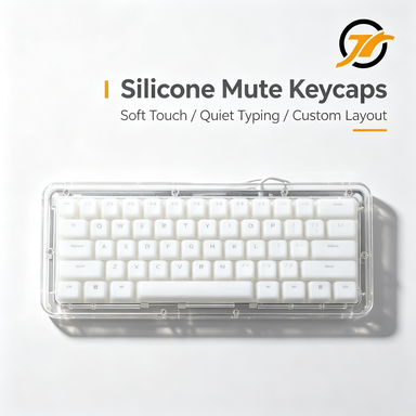 Noise Cancelling Silicone Silent Keyboard Keycaps Durable Soft Replacement Key Caps for Mechanical Keyboard Custom Supported