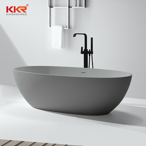 Independiente de piedra artificial de resina sólido superficie baño Baño de piedra de bañera - Product Image 4