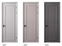 Porte intérieure en bois massif écologique de style rétro moderne, finition battante pour appartements et espaces résidentiels