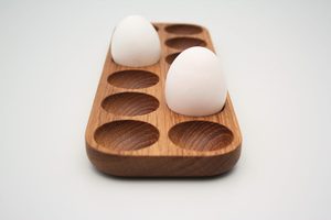 Expositor de huevos de madera natural con 12 agujeros y logotipo personalizado, caja de huevos reutilizable de 2 filas para comedor de granja, de Vietnam - Product Image 3
