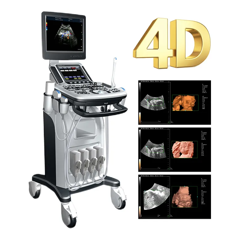 Zoncare Hot Selling Trolley Medical Color Doppler 3D 4D Ultrasound Machine For Hospital