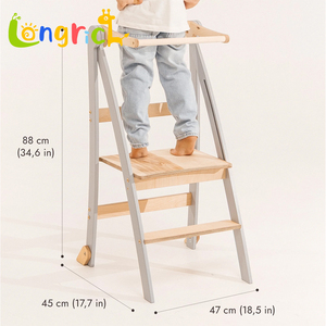 <span class=keywords><strong>Tour</strong></span> <span class=keywords><strong>d</strong></span>'<span class=keywords><strong>apprentissage</strong></span> en bambou pour tout-petits, chaise <span class=keywords><strong>d</strong></span>'<span class=keywords><strong>observation</strong></span> en bois, tabouret <span class=keywords><strong>d</strong></span>'aide de cuisine pour tout-petits, hauteur réglable - Product Image 2