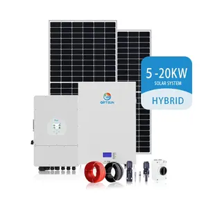 家用/工业/商业使用能源三相太阳能系统5kw 10kw 15kw 20kw 30kw 50kw并网混合太阳能系统价格