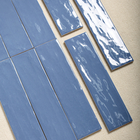 Carreaux de céramique faits à la main de style français 75x300mm, carreaux muraux longs entièrement en porcelaine émaillée pour cuisines et salles de bain, anti-taches