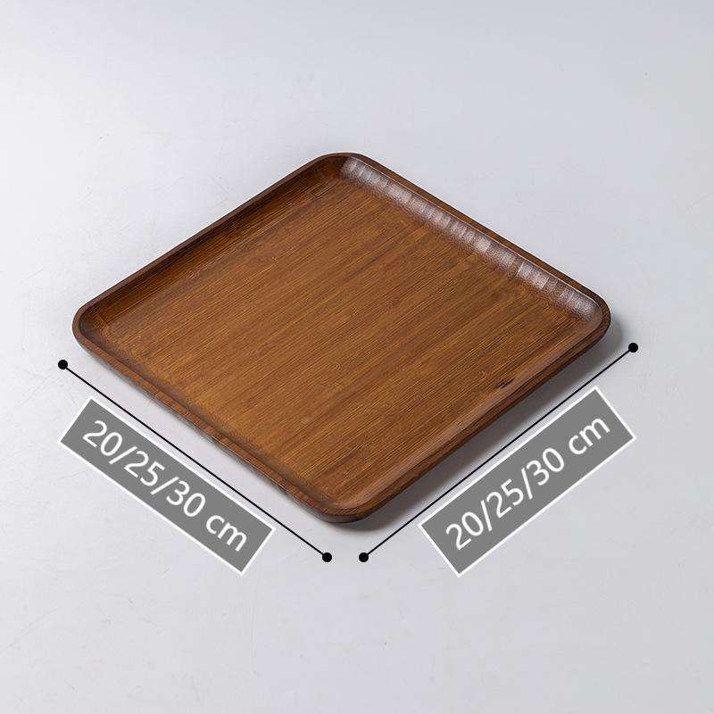 ถาดสี่เหลี่ยมสีน้ำตาล