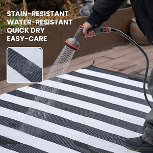 STRAUNK <span class=keywords><strong>Tapis</strong></span> d'extérieur lavable <span class=keywords><strong>Tapis</strong></span> tissé en vinyle PVC réversible pour patio <span class=keywords><strong>Grand</strong></span> <span class=keywords><strong>tapis</strong></span> d'extérieur imperméable <span class=keywords><strong>Tapis</strong></span> RV - Product Image 4