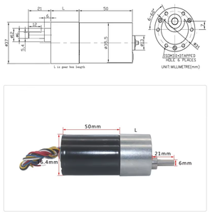 37mm BLDCギアモーター 高トルク 低騒音 12V/24V リニアドライブ用 海上機器用 - Product Image 3