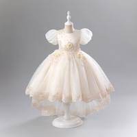 Offre Spéciale maille broderie enfants princesse robe de bal formelle fête d'anniversaire robes enfants vêtements fille robe de mariée