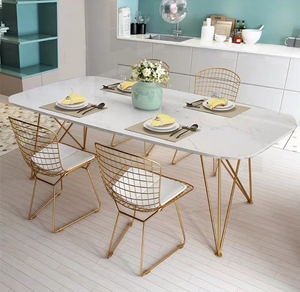 Home furniture wholesale dining chair and metal dining table