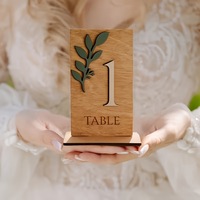 Décorations de table de mariage de style vintage, artisanat en bois, panneaux de table de mariage