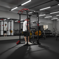 Équipement de musculation à domicile, appareil multifonctionnel, machine Smith, cage de musculation multi-câbles, rack à squats avec câble de traction latérale