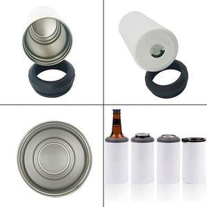 Vaso Térmico de Acero Inoxidable de 16 oz, Blanco, para Bebidas, Aislante, de Doble Pared, para Sublimación, Enfriador de Latas de Cerveza y Refrescos - Product Image 3