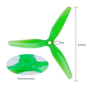 HQprop Ethix S4 Prop 5X3.65X3 5031 5 pulgadas <span class=keywords><strong>3</strong></span> Blade/tri-blade Lemon Lime Propeller Prop para FPV Racing Drone Part - Product Image 4
