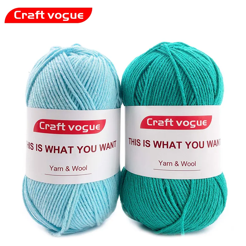 Craft Vogue Groothandel 4ply 5ply Fancy Blended Katoen/Acryl Garen Voor 50G 100G Breien Gehaakte Gerecycled Garen