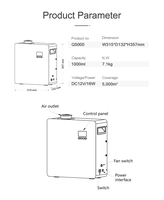 Diffuseur de parfum électrique Q5000 pour hôtel commercial, machine de diffusion de parfum, application d'aromathérapie, contrôle de l'huile parfumée, métal