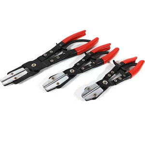 Coolant Hose Clamp 3-Piece Ratcheting Hose Pinch Pliers Set - Metal Automatic Locking Clamps For Cars & Plumbing Locking Hose Pinch Clamp Set