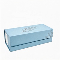 Boîtes cadeaux magnétiques personnalisées en carton rigide bleu mat de luxe, grandes, avec couvercle magnétique
