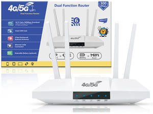 เราเตอร์ PIX-LINK MC118 WiFi 6 พร้อมฟังก์ชั่นโมเด็ม รองรับซิมการ์ด เสาอากาศภายนอก 4 เสา รองรับ <span class=keywords><strong>WPS</strong></span> ความเร็ว 300Mbps ใหม่ CPE WiFi Hotspot - Product Image 2