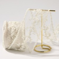 Nouvelle Arrivée Ruban en Dentelle Florale de Luxe 5cm pour Décoration de Pot à Bougie et Bouteille de Parfum Mariage Anniversaire 10 Yards/rouleau
