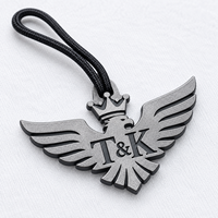 Tirant de fermeture éclair personnalisé en forme de chauve-souris, noir mat, avec logo en relief, pour veste, sac ou vêtement – Tirant de fermeture éclair personnalisé en forme de chauve-souris