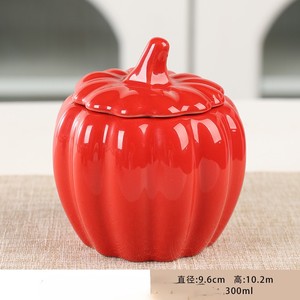 Nouveau pot à <span class=keywords><strong>bougie</strong></span> en céramique en forme <span class=keywords><strong>de</strong></span> citrouille avec couvercle, design corail, pour Halloween, festival, rangement, <span class=keywords><strong>bougie</strong></span> en <span class=keywords><strong>cire</strong></span> <span class=keywords><strong>de</strong></span> soja, poignée <span class=keywords><strong>de</strong></span> porte <span class=keywords><strong>de</strong></span> placard - Product Image 3