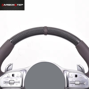 Volante de Coche de Fibra de Carbono con Cuero Liso y LED Personalizado, Gran Oferta <span class=keywords><strong>2022</strong></span> para Benz - Product Image 3