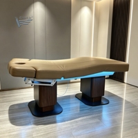 Table de massage électrique 4 moteurs pour esthéticienne, lit de soin réglable en hauteur pour spa, cils, massage, traitement, salon, thérapie faciale