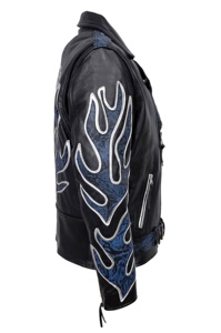 Abrigo Largo de Cuero Genuino Azul Llama 100% Personalizado para Hombre, Estilo Largo, Marca Privada OEM, Prenda Exterior Elegante y de Lujo - Product Image 4