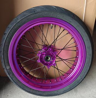 Ensemble complet de roues Supermoto 17 pouces, kit de roues 110/70-17 140/60-17 semi-slick en aluminium CNC pour Surron Ultra Bee, compétition sur piste MX