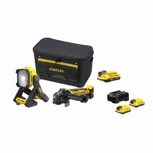 Kit Smerigliatrice Angolare a Batteria Brushless 18V V20 con Lampada LED da Cantiere Modello UTP0635/UTP0504, Set a Risparmio Energetico Extra - Product Image 2