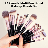 MAANGE Lot de 17 pinceaux de maquillage professionnels complets Marque privée et ODM Jeu de pinceaux pour le visage