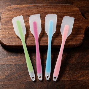 Espátula de silicona, raspador integrado, pala, cuchillo para mezclar pasteles y crema, herramienta de cocina resistente a altas temperaturas - Product Image 2
