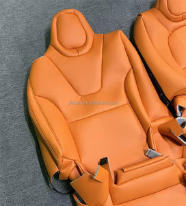 Housses de siège de voiture en cuir personnalisées YLC 2025, ensemble complet, taille originale, coussins imperméables, prix fabricant pour <span class=keywords><strong>Tesla</strong></span> - Product Image 1