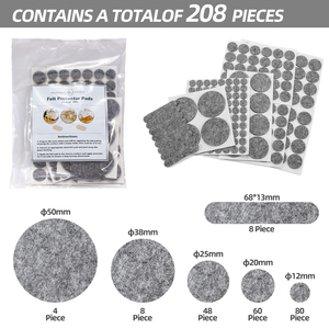 Bán Tại Chỗ 1 Moq 24H Tàu 255/208 Cái Không Có Tiếng Ồn Cảm Thấy Bảo Vệ Sàn Tự Dính Felt Nội Thất Pads - Product Image 6