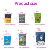 Bolsa de Mylar con Cierre Hermético, Personalizable con Logotipo, a Prueba de Humedad y Olores, para Envasado de Alimentos, 3.5g/7g/1oz/1lb
