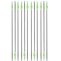 Flèches en fibre de verre 6 mm à prix avantageux, 800 mm, noires, 30 g, pour entraînement au tir à l'arc