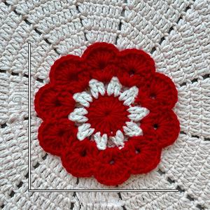 Posavasos <span class=keywords><strong>de</strong></span> Lana Tejidos a Crochet, Modernos y Minimalistas, con Rosas <span class=keywords><strong>de</strong></span> Múltiples Colores, para Decoración del Hogar y Regalos - Product Image 6